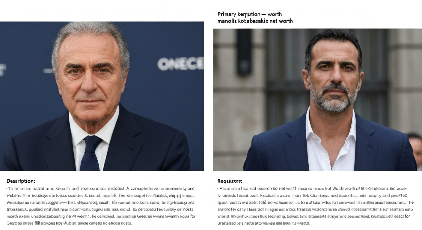 Headshot or portrait photograph of Manolis Kotzabasakis (also listed as Emmanouil Kotzabasakis) suitable for an article about his career and net worth.